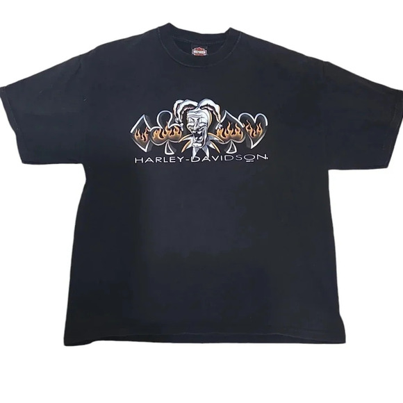 Vintage Harley Davidson Joker Poker Symbols National City, CA T-shirt sz XL